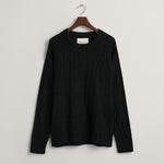 GANT Relaxed Linen Silk Crewneck In Black - CNTRBND