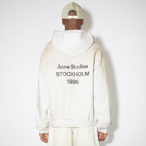 Acne Studios Logo Hooded Sweater In Dusty White - CNTRBND
