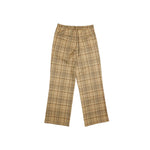 CMMN SWDN Jackson Check Wide Bootcut In Brown - CNTRBND