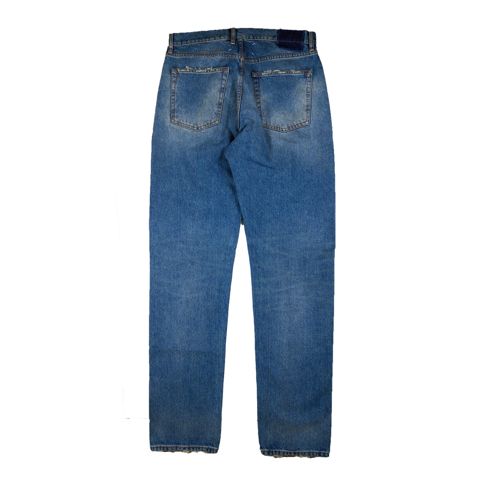 Maison Margiela Distressed Jeans In Blue - CNTRBND