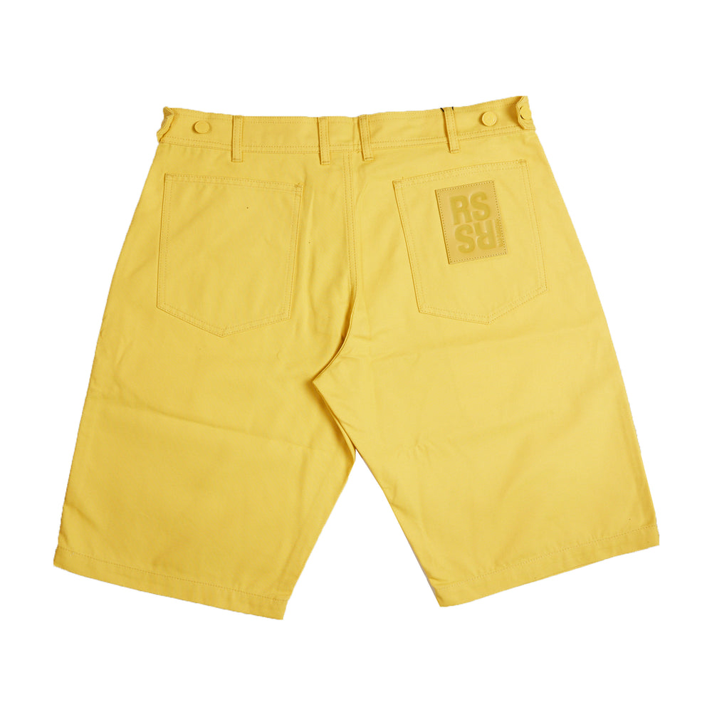 Raf Simons Skate Denim Shorts In Yellow - CNTRBND