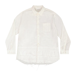 UNDERCOVER Embroidered Frayed Shirt In White - CNTRBND