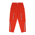 UNDERCOVER Zip Work Pants In Red - CNTRBND