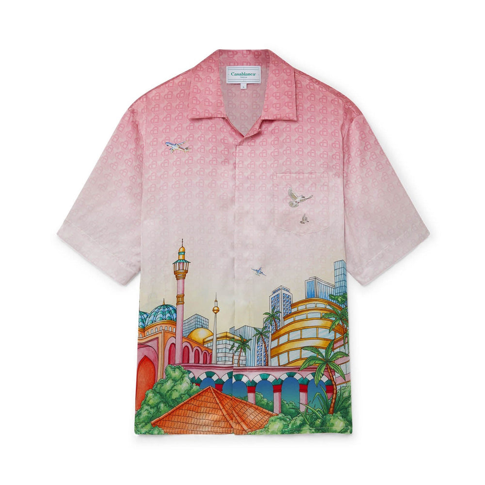 Casablanca Morning City View S/S Shirt In Pink - CNTRBND