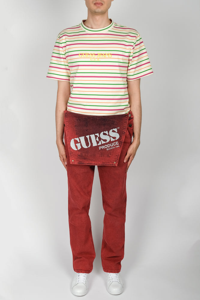 GUESS Indigo Color Acid Wash Overall In Pink - CNTRBND