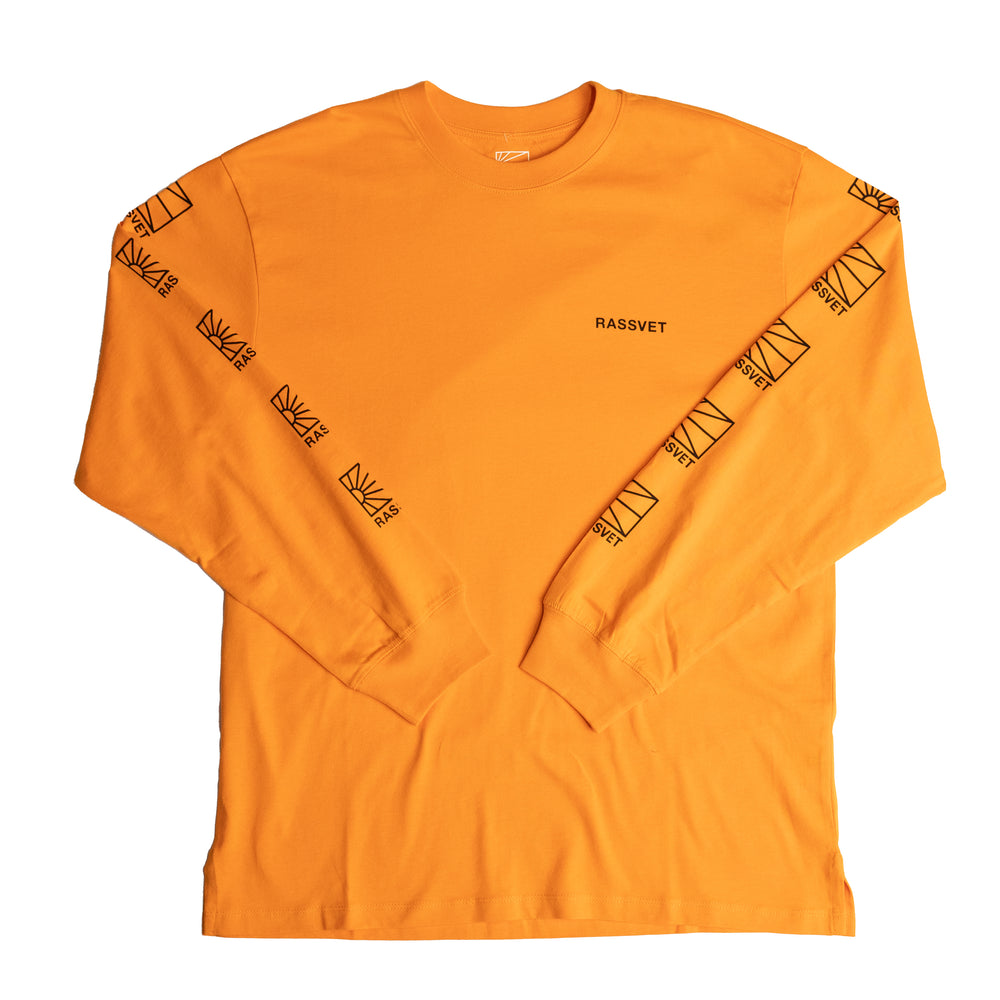 RASSVET Multi Logo L/S T-Shirt In Orange - CNTRBND