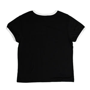 Second Layer Natural High Ringer Tee In Black - CNTRBND