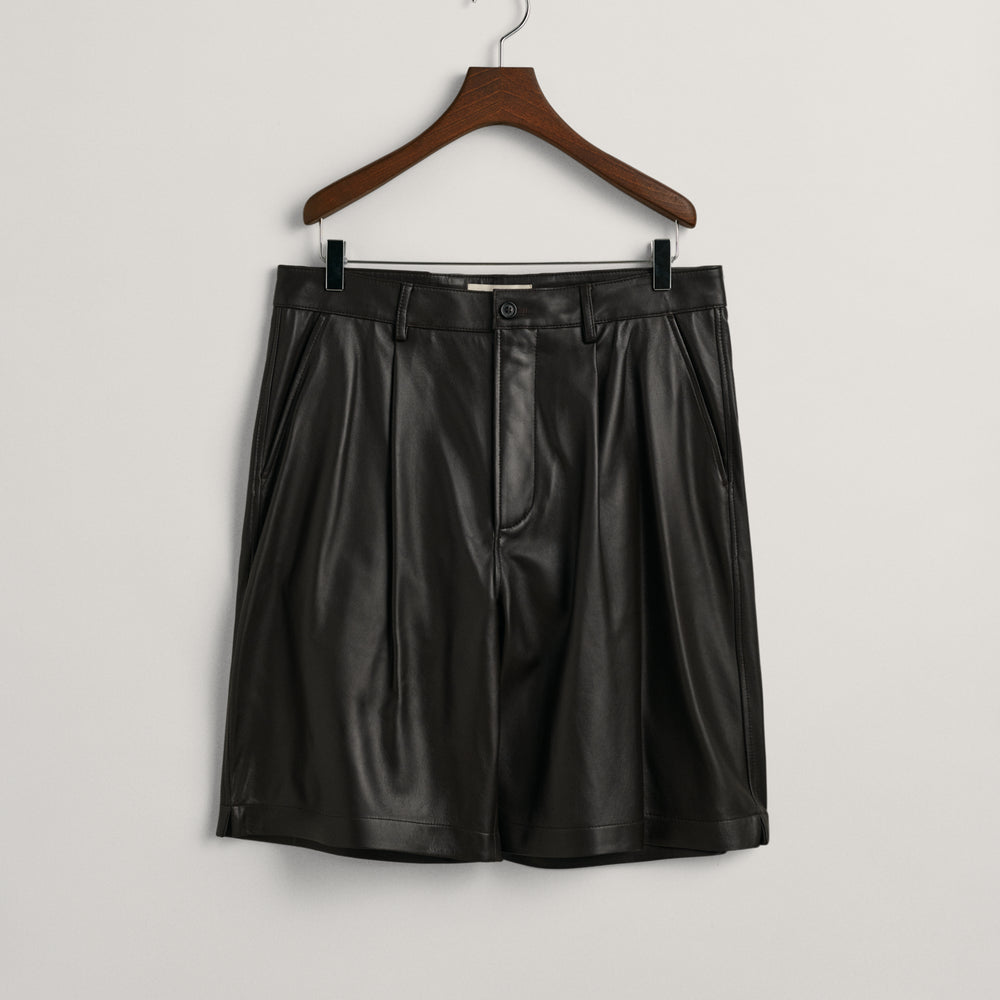 GANT Leather Shorts In Brown