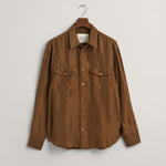GANT Rel Silk Shirt In Brown - CNTRBND
