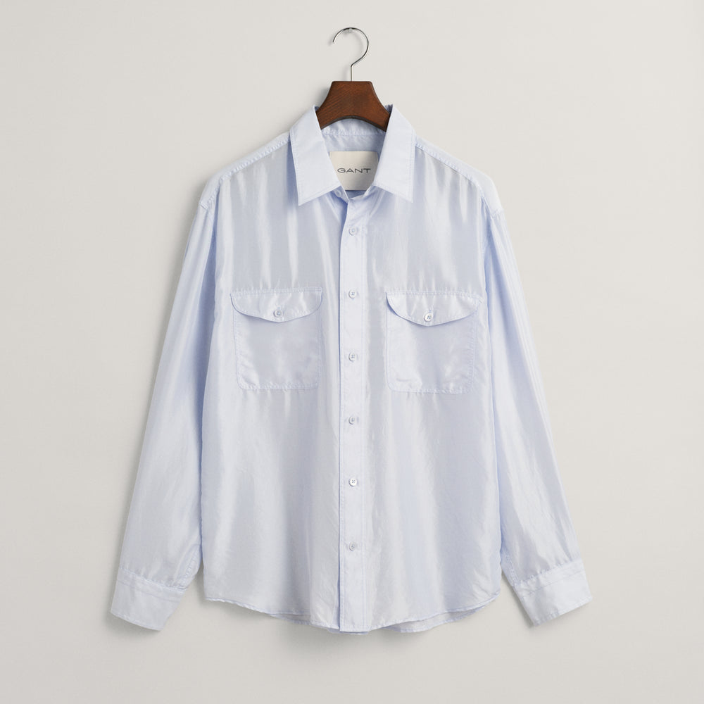 GANT Rel Silk Shirt In Light Blue