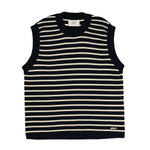 AMI Sleeveless Sailor Sweater In Navy/White - CNTRBND