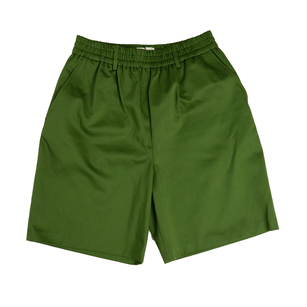 AMI Elasticated Waist Shorts In Green - CNTRBND
