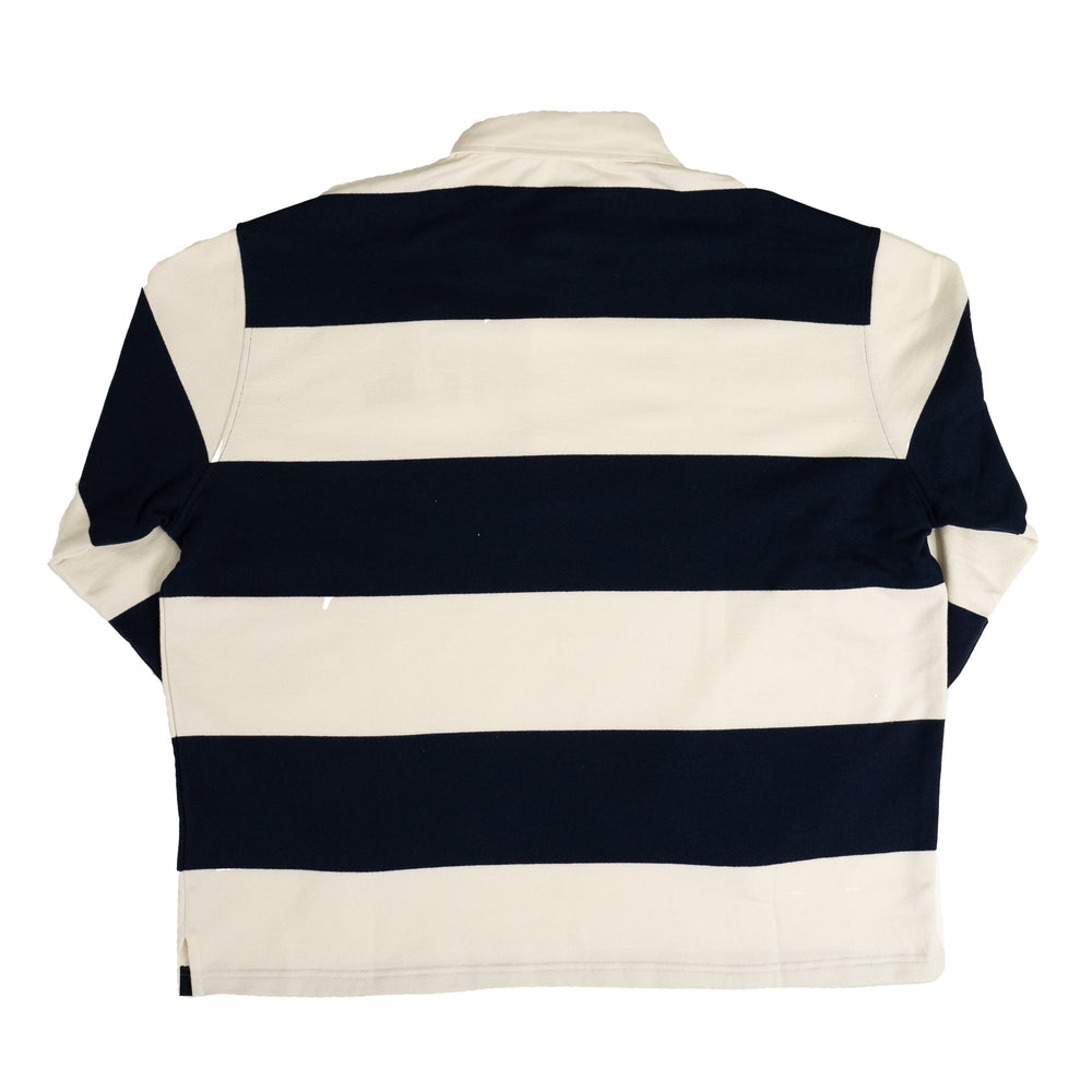 AMI Rugby Striped Polo In Navy/White - CNTRBND