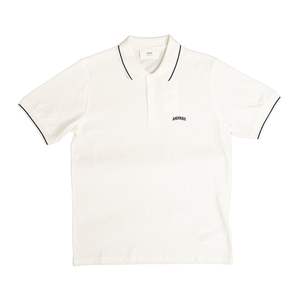 AMI Paris Polo Shirt In White - CNTRBND