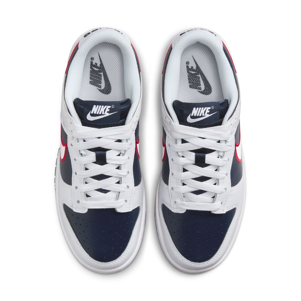 Wmns Nike Dunk Low Premium In White/Red-Obsidian-Wolf Grey - CNTRBND