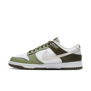 Nike Dunk Low In White/Oil Green - CNTRBND