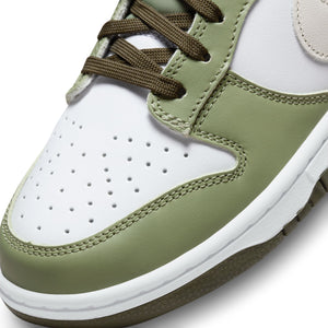 Nike Dunk Low In White/Oil Green - CNTRBND