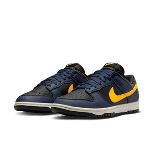 Nike Dunk Low Retro In Black/Tour Yellow-Midnight Navy - CNTRBND
