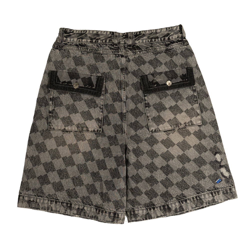 
                
                    Load image into Gallery viewer, Ader Error Tenit Denim Shorts In Grey - CNTRBND
                
            