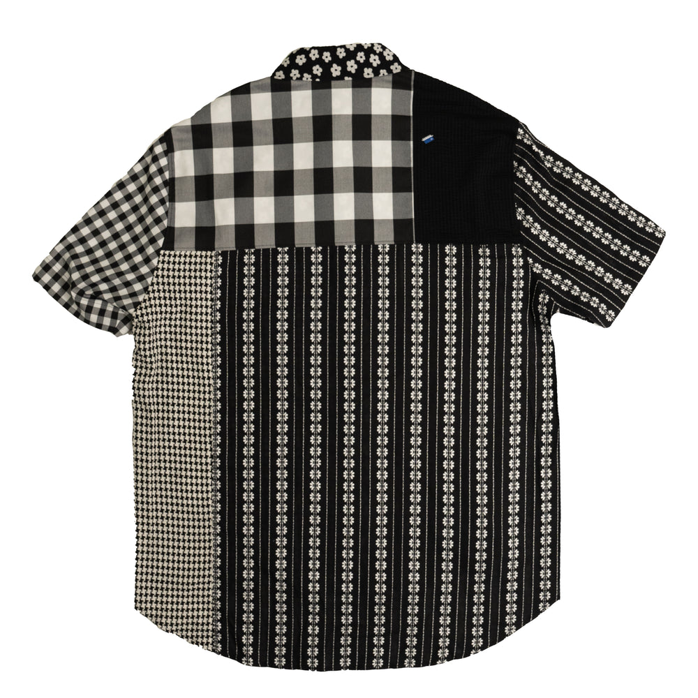 
                
                    Load image into Gallery viewer, Ader Error Funmix Paneled S/S Shirt In Black/White - CNTRBND
                
            