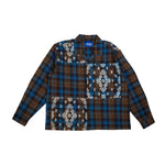 AWAKE NY Paisley Printed Flannel Shirt In Brown - CNTRBND
