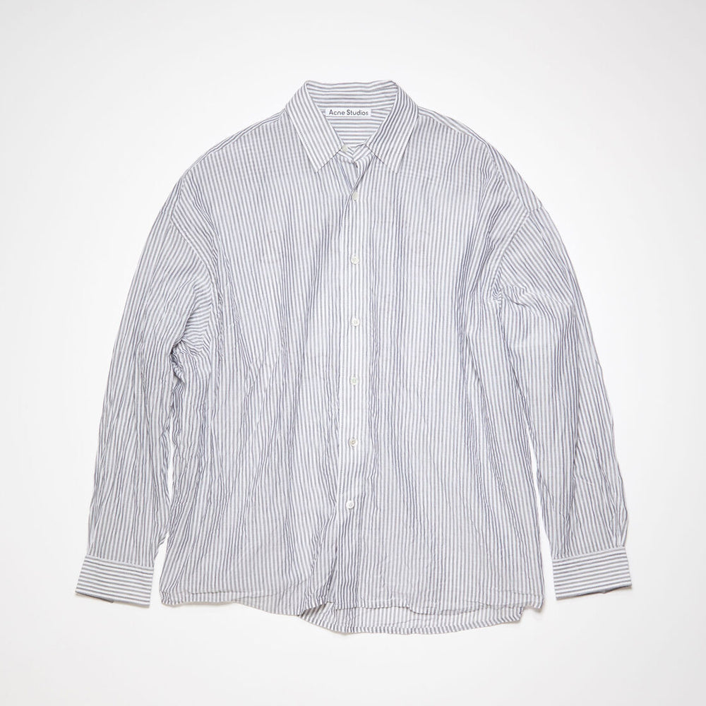 
                
                    Load image into Gallery viewer, Acne Studios Stripe Shirt In Grey/White - CNTRBND
                
            