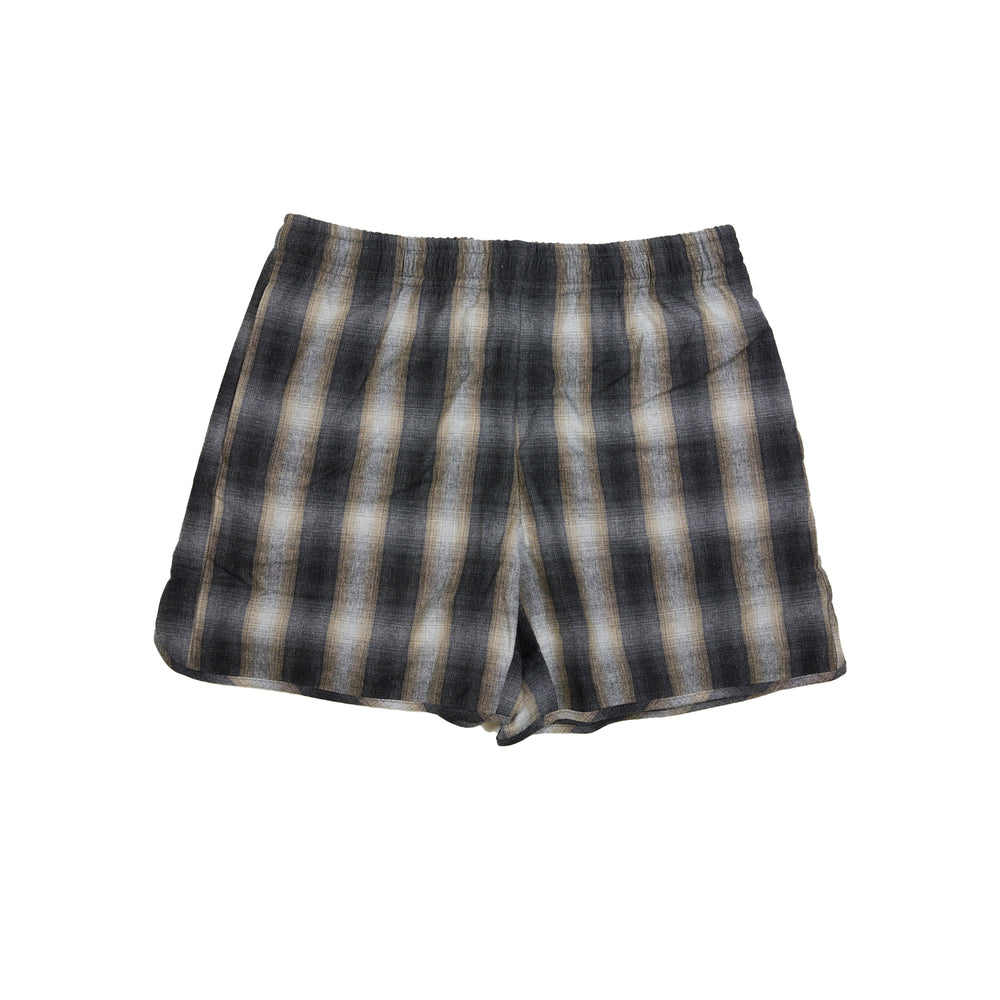 
                
                    Load image into Gallery viewer, Blue Sky Inn Flannel Check Shorts In Black/Grey - CNTRBND
                
            