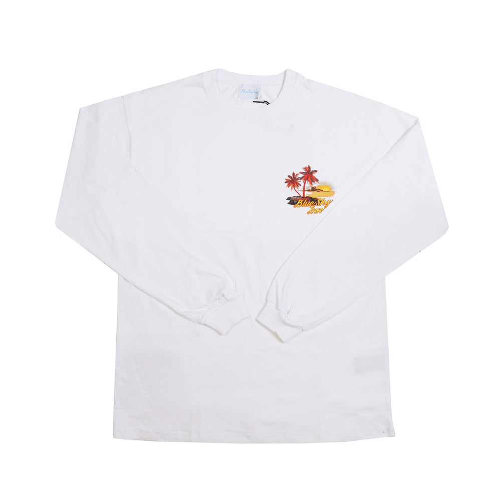 Blue Sky Inn Welcome L/S Tee In White - CNTRBND