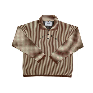 BODE Hester Street Polo In Brown/Cream - CNTRBND