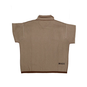 BODE Hester Street Polo In Brown/Cream - CNTRBND