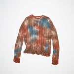 Acne Studios Tie-Dye Cable Knit Jumper In Rust Brown - CNTRBND