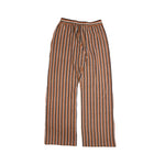CMMN SWDN Corey Stripe Elasticated Trousers In Brown - CNTRBND