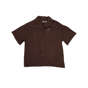 
                
                    Load image into Gallery viewer, CMMN SWDN Ture Camp Collar Shirt In Brown - CNTRBND
                
            