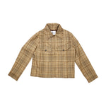 CMMN SWDN Kenny Check Blouson In Brown - CNTRBND