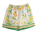 Casablanca L'Arche Fleurie Shorts In White - CNTRBND