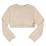 Courreges Cropped Knit Sweater In Oats - CNTRBND