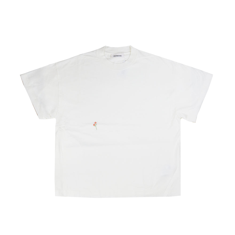 Diomene Micro Embroidery T-Shirt In Snow White - CNTRBND