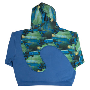 
                
                    Load image into Gallery viewer, ERL Green Sunset Swirl Hoodie In Blue - CNTRBND
                
            
