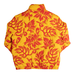 ERL Tropical Flowers Quilted Puffer In Yellow - CNTRBND