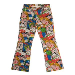 
                
                    Load image into Gallery viewer, ERL Comic Book Printed Denim Pants In Multi - CNTRBND
                
            