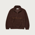 Honor The Gift Script Sherpa Pullover in Brown - CNTRBND
