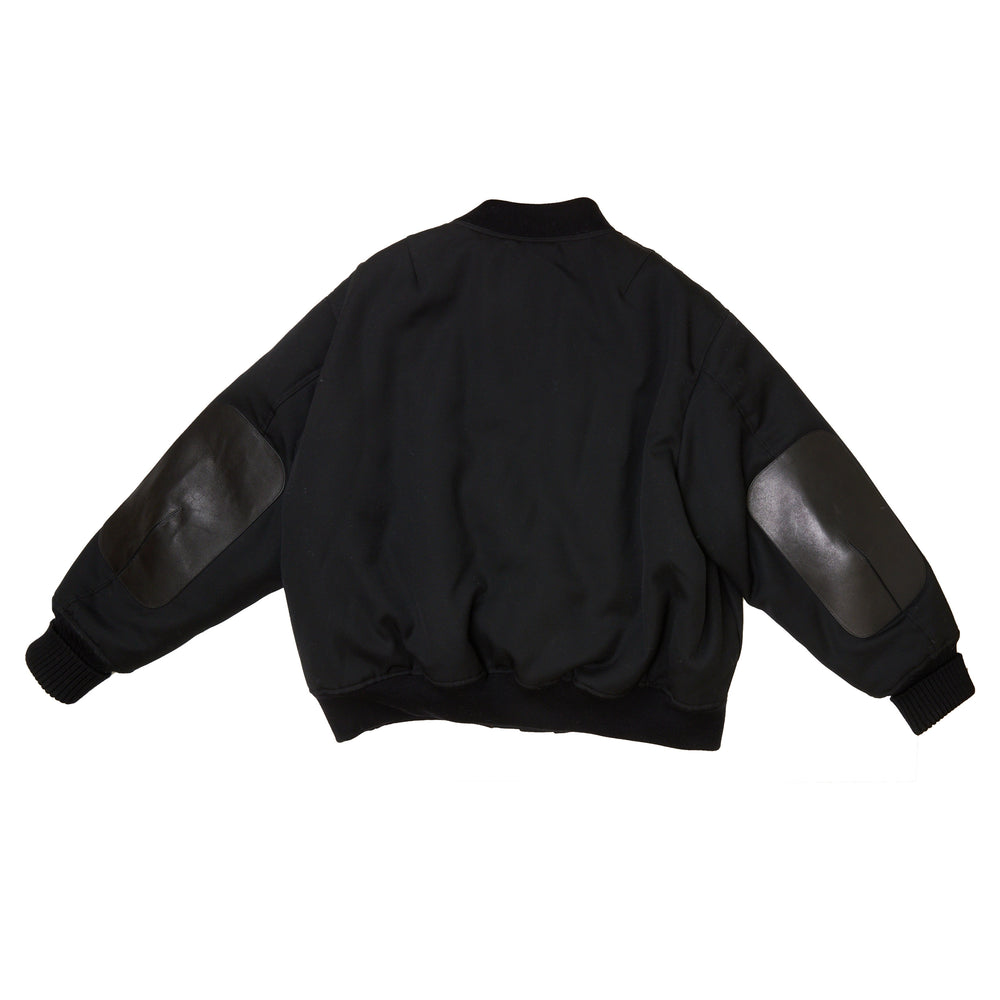 
                
                    Load image into Gallery viewer, JIL SANDER Leather Patch Bomber In Black - CNTRBND
                
            