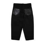 Junya Watanabe Leather Patch Wide Pants In Black - CNTRBND