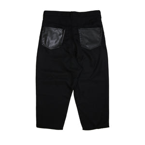 
                
                    Load image into Gallery viewer, Junya Watanabe Leather Patch Wide Pants In Black - CNTRBND
                
            
