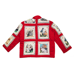BODE Story Time Quilt Jacket In Red - CNTRBND
