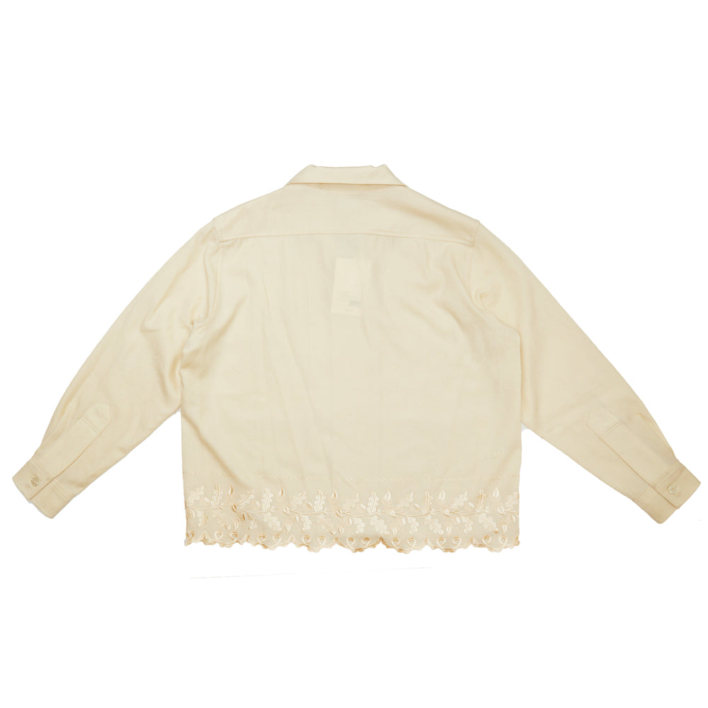 BODE Scalloped Acorn Shirt In Cream - CNTRBND