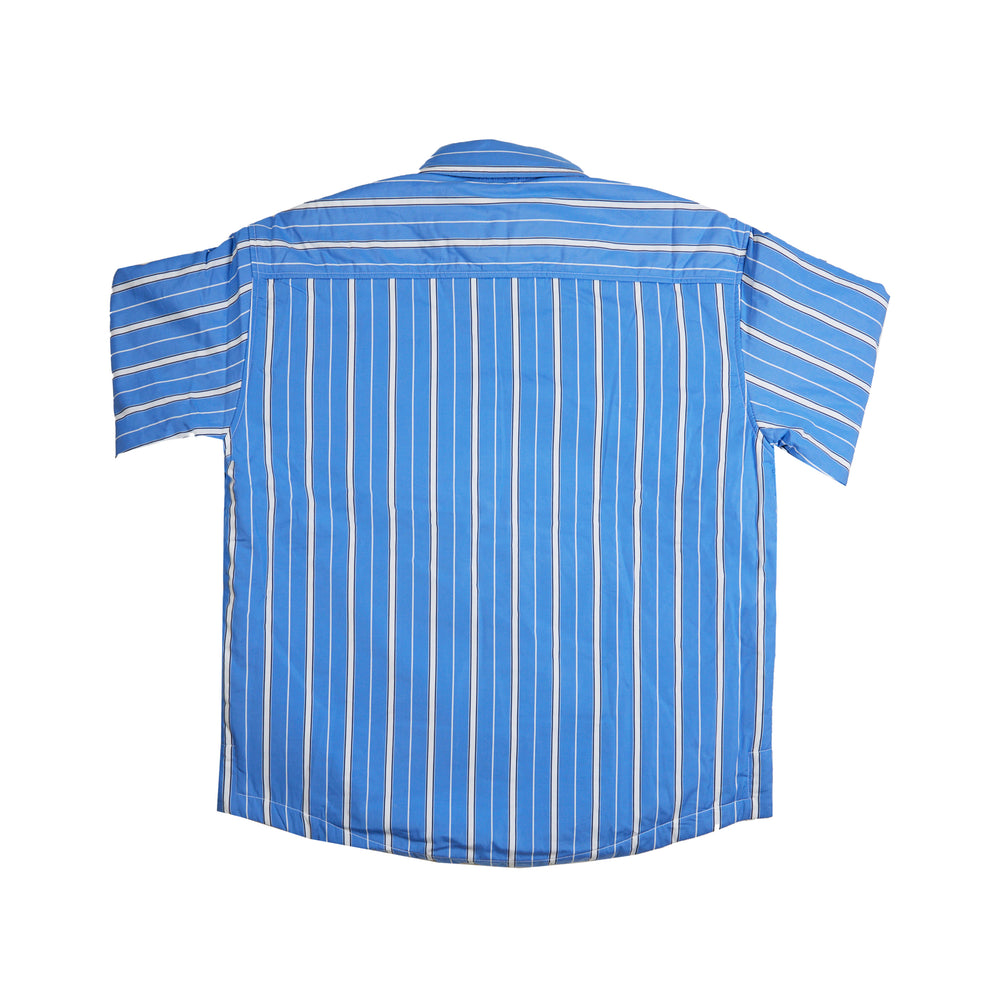 
                
                    Load image into Gallery viewer, Jacquemus La Chemise Boulanger Stripe Overshirt In Blue - CNTRBND
                
            