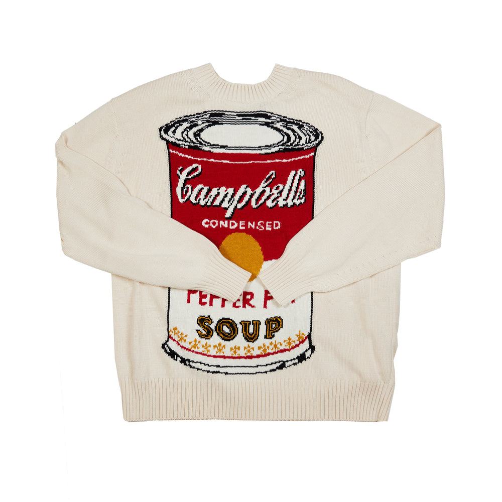 Junya Watanabe Andy Warhol Print Sweater In Ecru - CNTRBND
