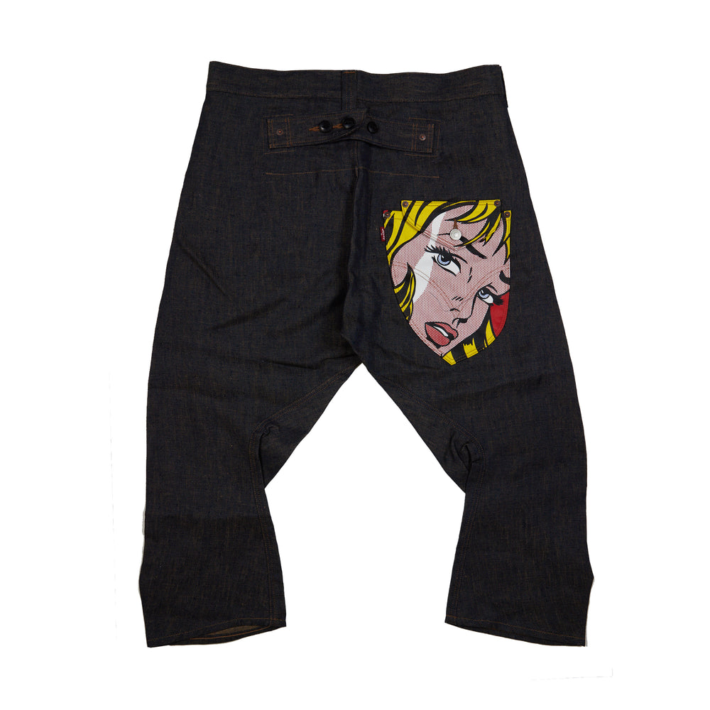 Junya Watanabe x Levi's Roy Lichtenstein Cropped Jeans In Indigo - CNTRBND