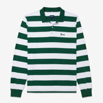 Noah Jersey L/S Polo In Green/White - CNTRBND